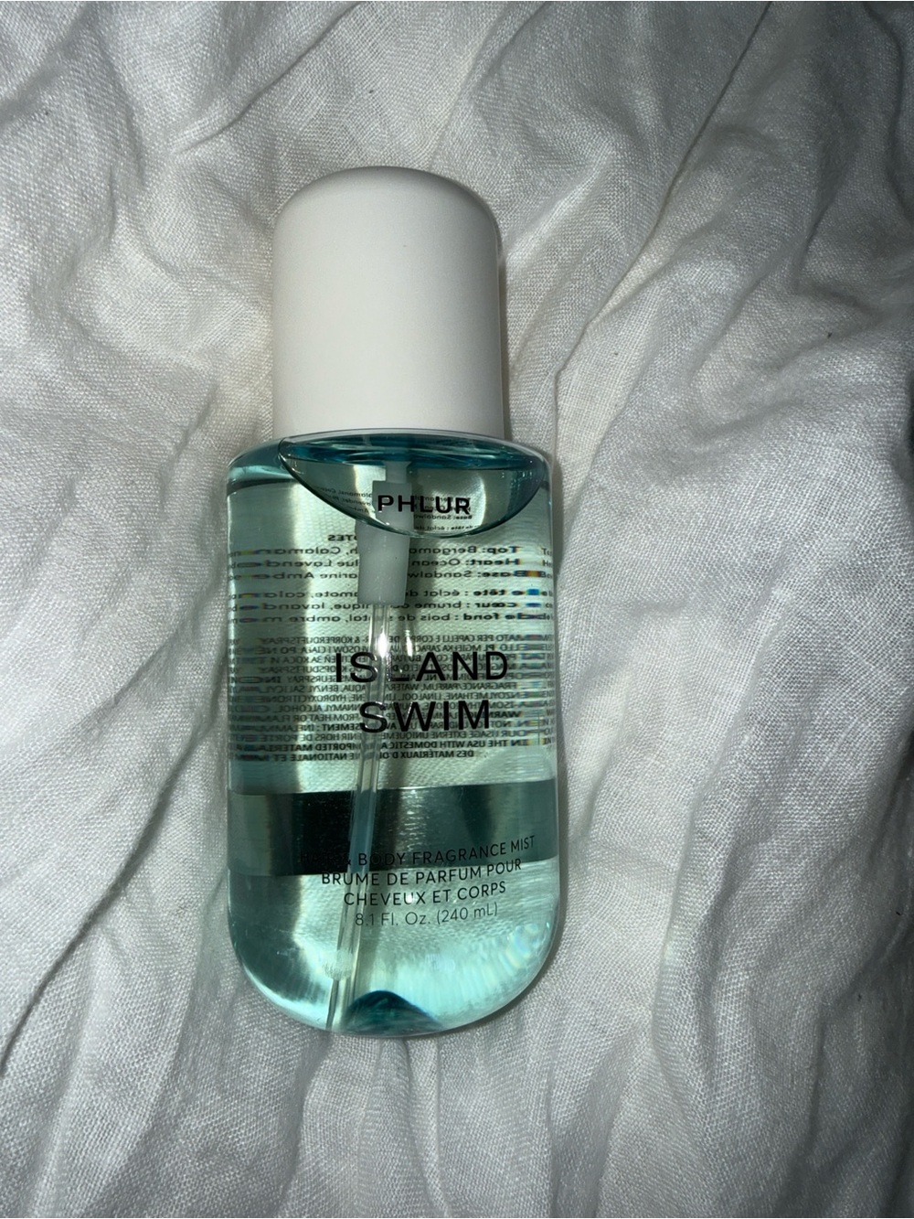 PHLUR Island Swim Hair & Body Fragrance Mist - Aqua Blue new 8.1oz